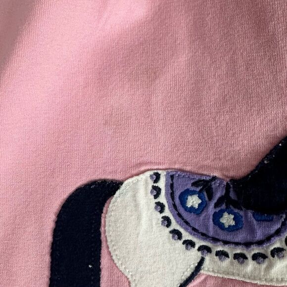 Hanna Andersson Applique Art Horse Dress Rose Pink size 4 SPOTS - Picture 6 of 7